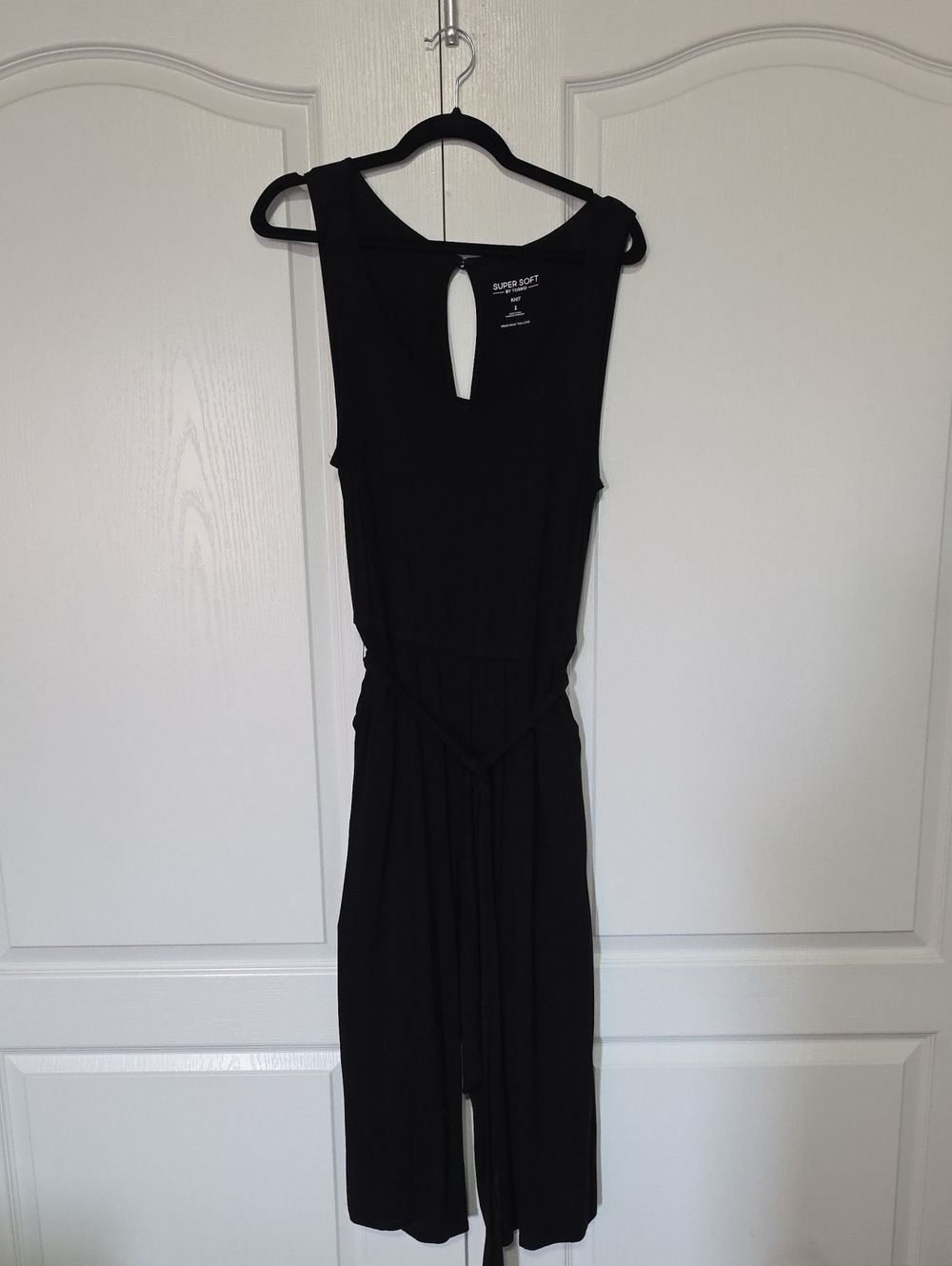 torrid Black Sleeveless Jumpsuit with Waist Tie
